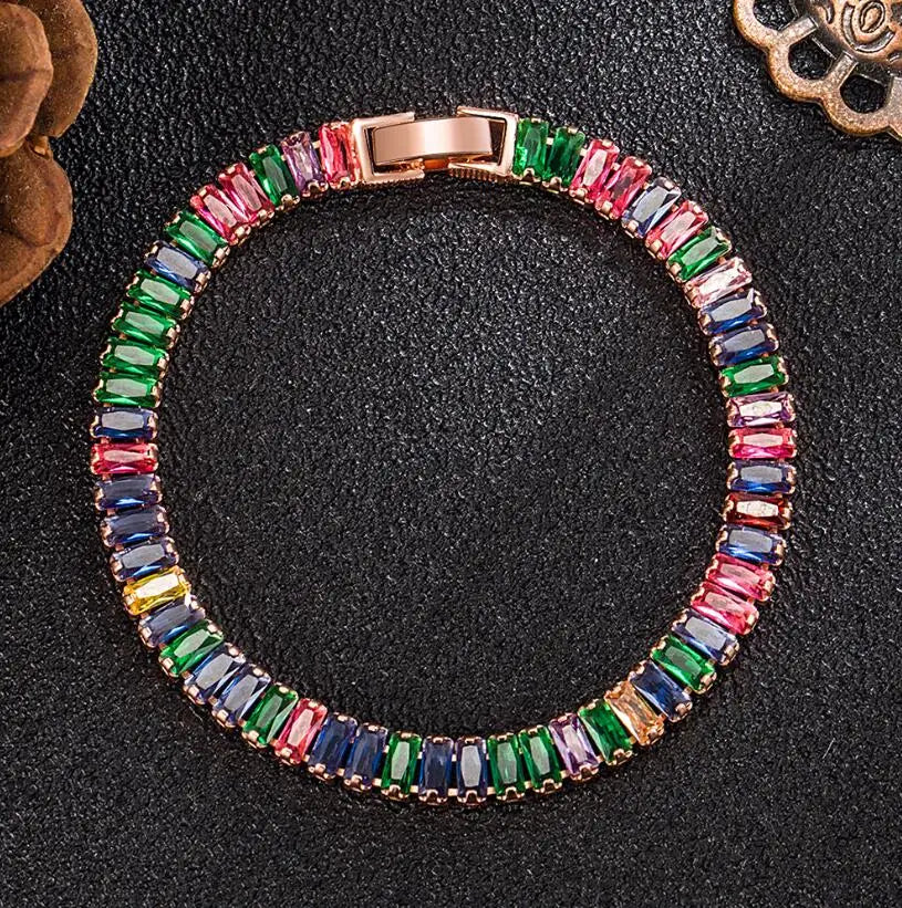 Real Moissanite Bracelet for Women S925 Sterling Silver 4Mm Diamonds Tennis Bangles Chains Sparkling Fine Jewelry