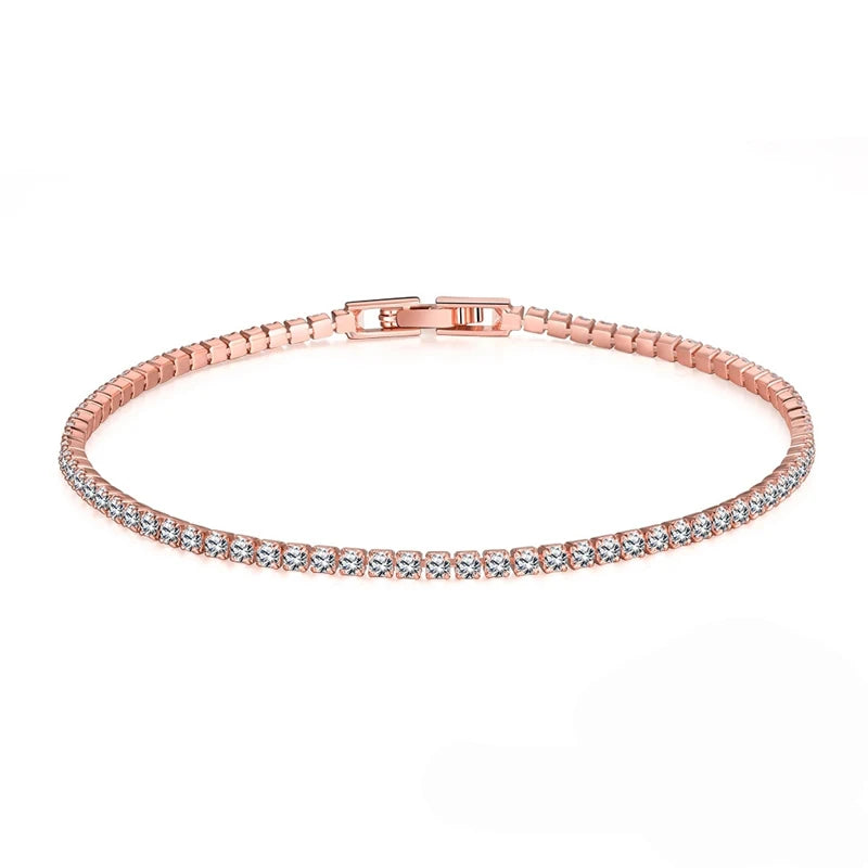Real Moissanite Bracelet for Women S925 Sterling Silver 4Mm Diamonds Tennis Bangles Chains Sparkling Fine Jewelry
